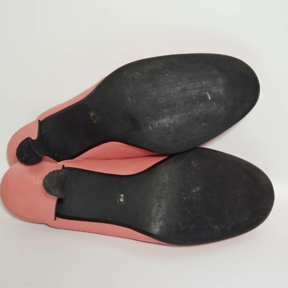 Franco Sarto Womens Mules Spool Heels Shoes Pink Cutout Round Toe Slip Ons 8.5 M - Picture 7 of 12